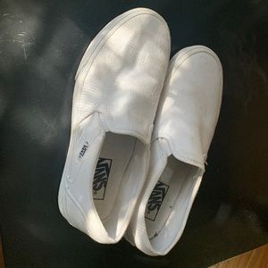 White slip on vans